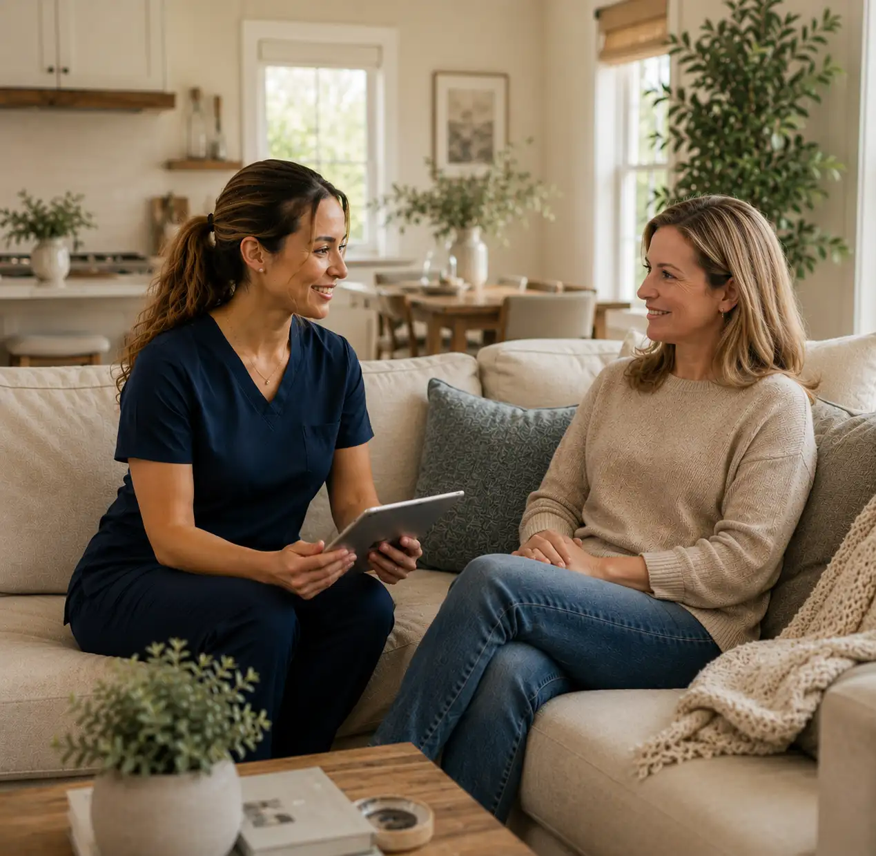 Licensed professional administering in-home IV therapy in Monmouth & Ocean County, NJ